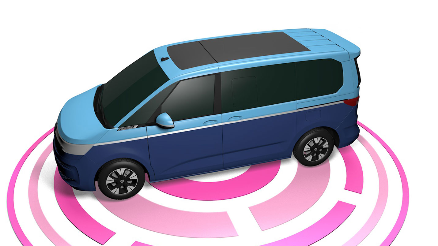 3D-Modell des folierten VW T5 Messfahrzeugs