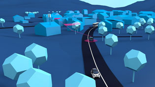 3D-Animation Sensortechnik Smart-City - Einsatz im ländlichen Gebiet