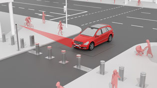 3D Animation Industrietechnik - Sensorsteuerung erkennt automatisch Nummernschild