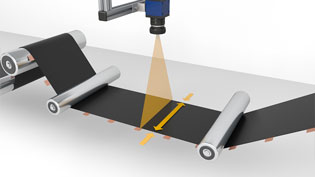3D Animation Maschinenbau - Sensor erfassen eine Breite