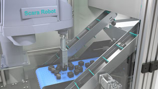3D Animation Maschinenbau - Sondermaschiene für automatische Sortierung von Bauteilen