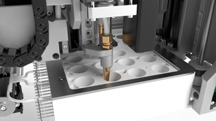 3D Animation Maschinenbau - Befüllung durch eine Injektion