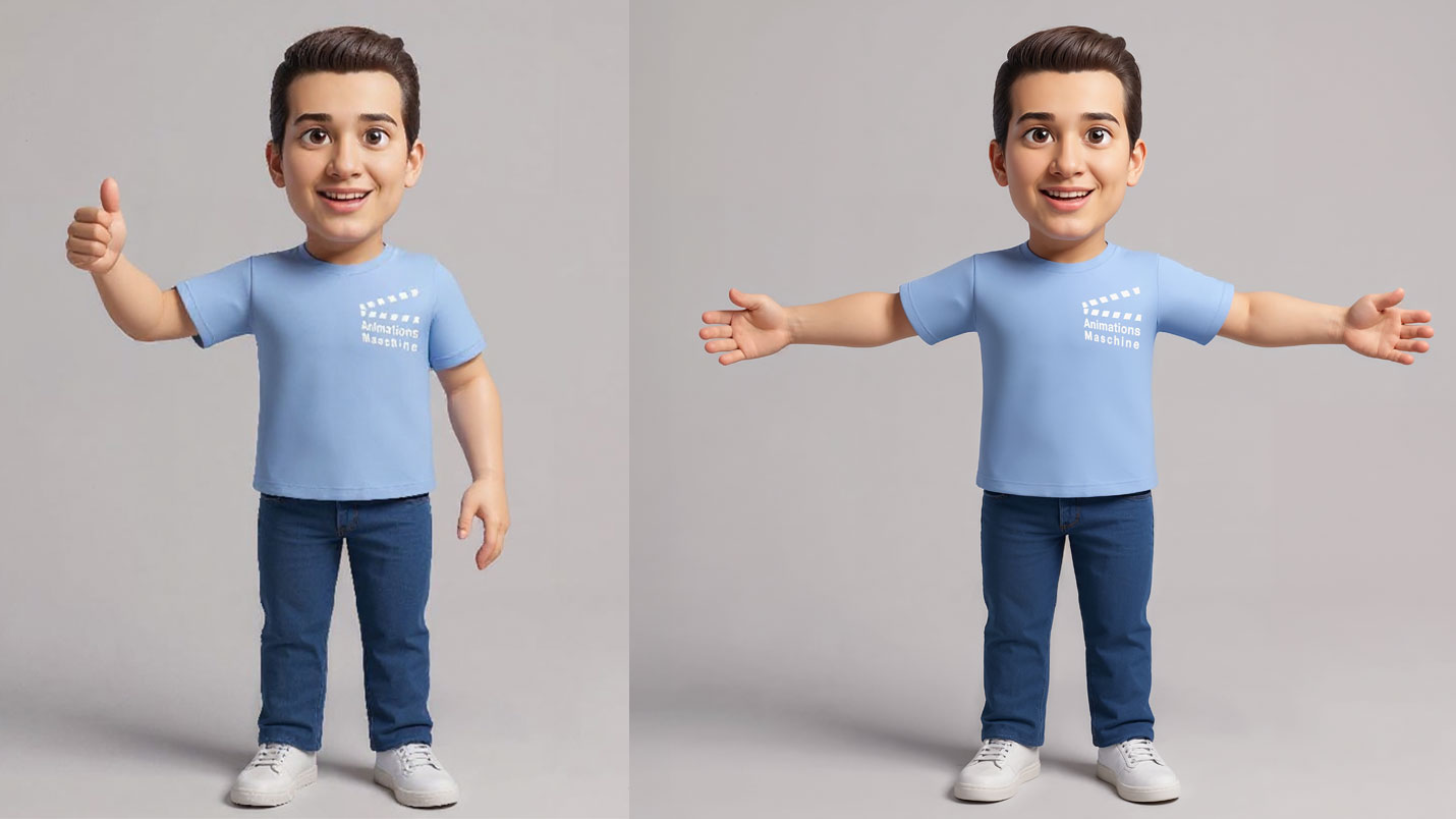 KI generierter 3D-Character