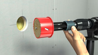 Bebilderte Betriebsanleitung mit 3D Visualisierungen von Werkzeug - Bohrmaterial auswerfen