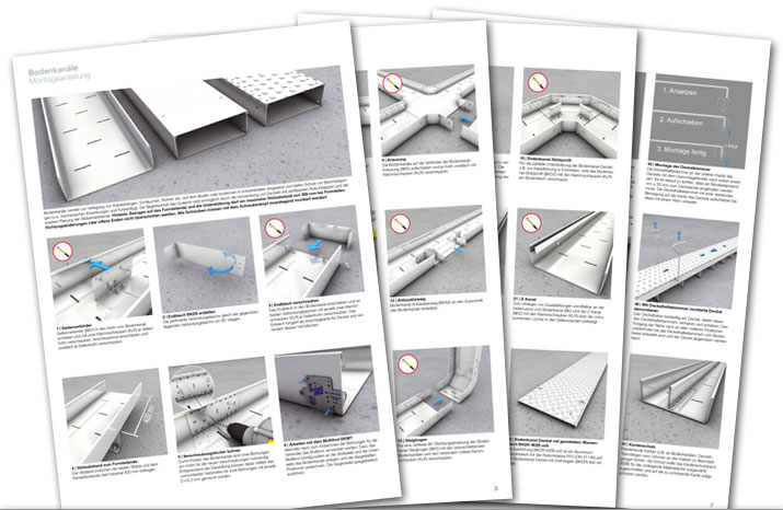 3D Montageanleitung Unterflursysteme