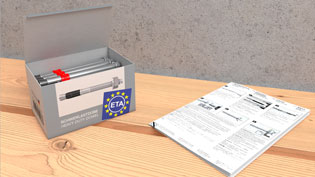 3D Montageanleitung von Verbindungselementen von Aufzüge - Lieferumfang mit Schwerlastdübel und Montageanleitung