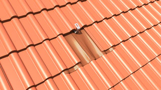 Visualisierung 3D Animation Dachziegel für Solaranlage - Steildach wird wieder eingedeckt