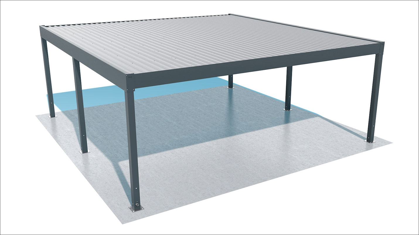 3D-Rendering Montagevideo Carport