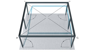 Visualisierung 3D Animation eines Carports Überdachungssystems - Carport wird rechtwinklig ausgerichtet