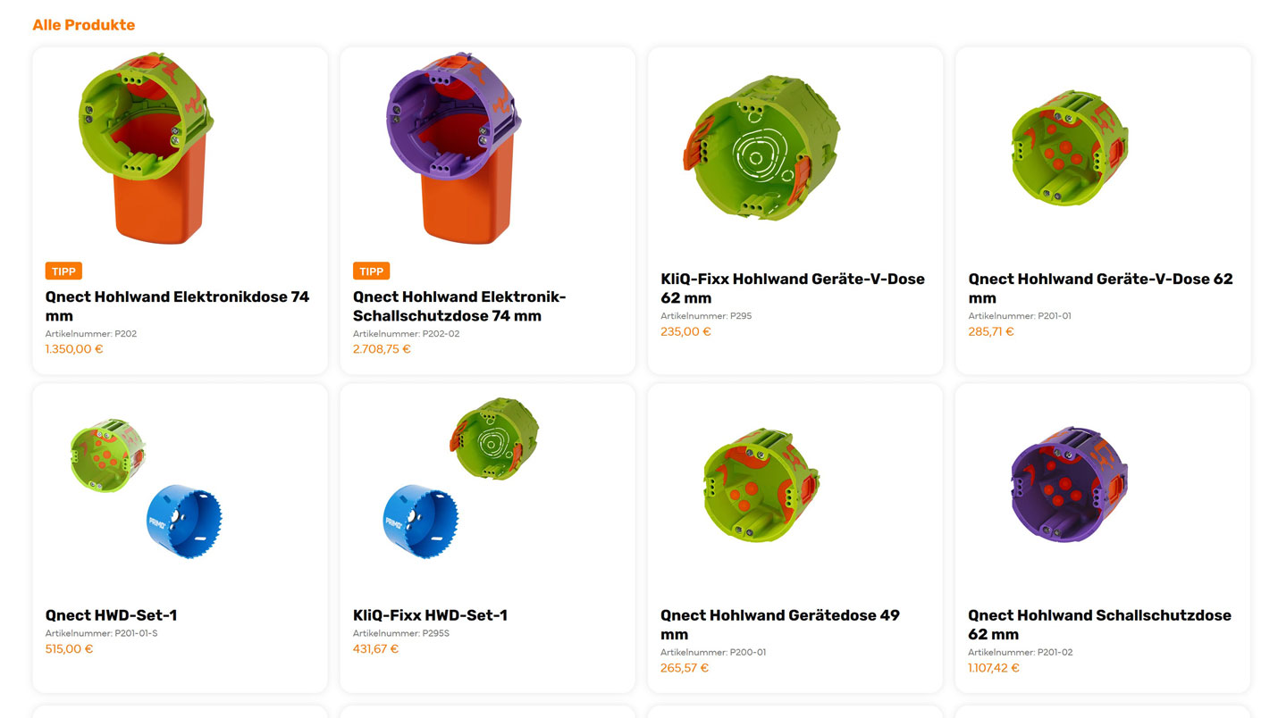 3D-visualisierte Produktbilder für Online-Shop