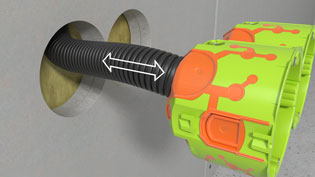 3D Montagevideo Hohlwanddose - Zugentlastung für Installationsrohr