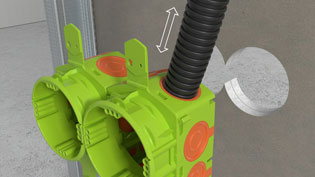 3D Montagevideo Hohlwanddose - Anschluss der Installationsrohre