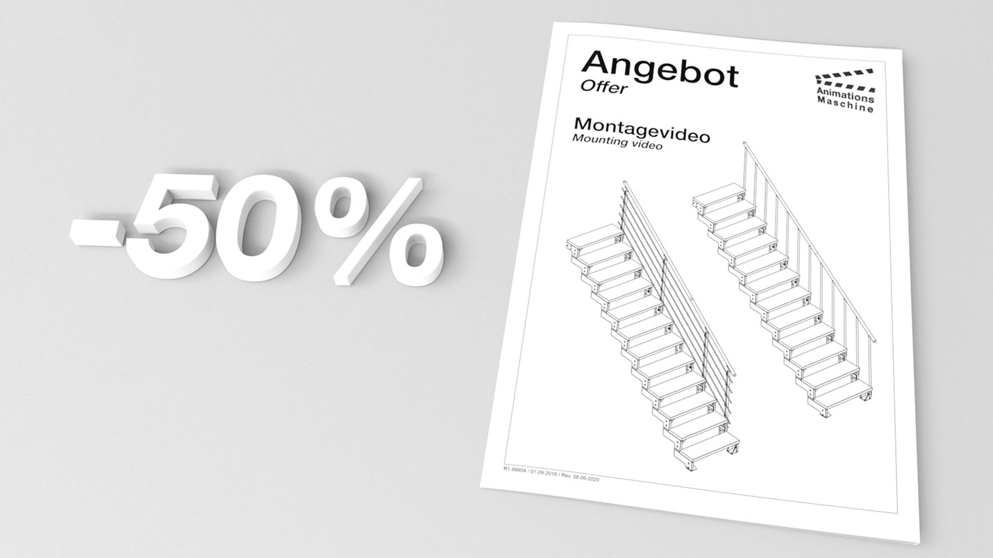 Kostengünstige Produktion von 3D Montagevideos