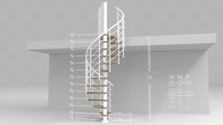 Visualisierung 3D Animation Treppenmontage - Treppenhöhe berechnen