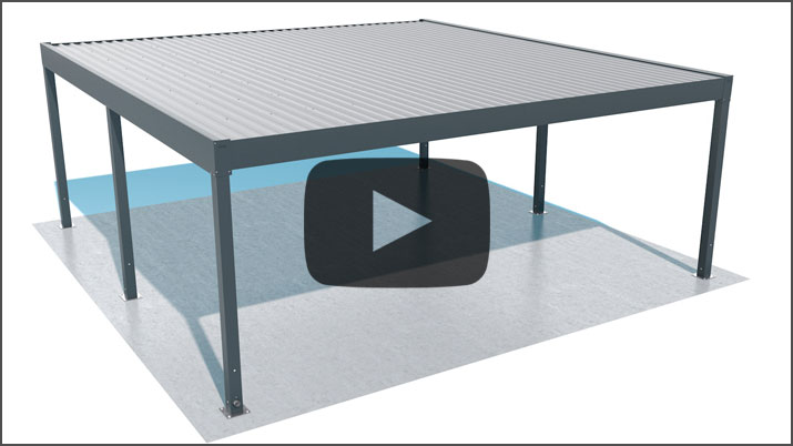 3D Montagevideos Carport und Aluminium-Überdachungssysteme