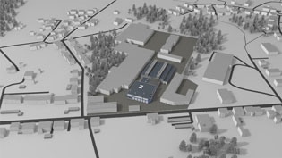 3D Visualisierung Betriebsstätte - Firmengebäude im Industriepark