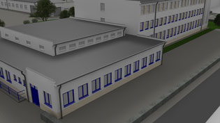 3D Visualisierung Produktionsstätte - Lagerraum