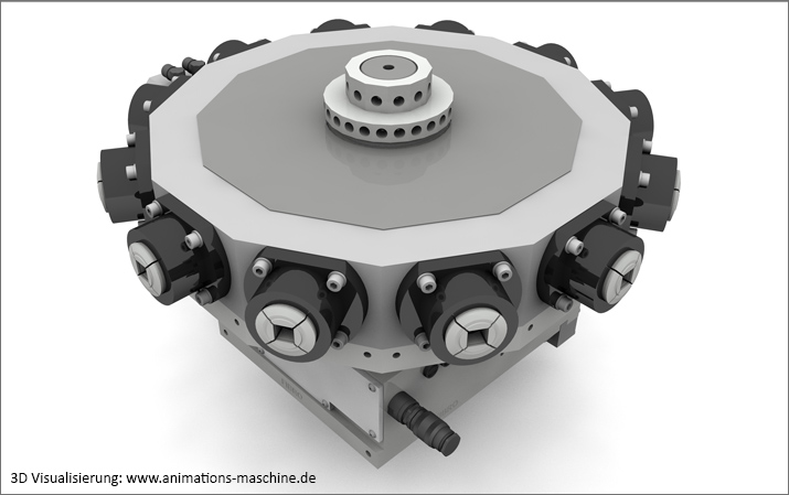 Visualisierung Maschinenbau Spannsystem Spannzange