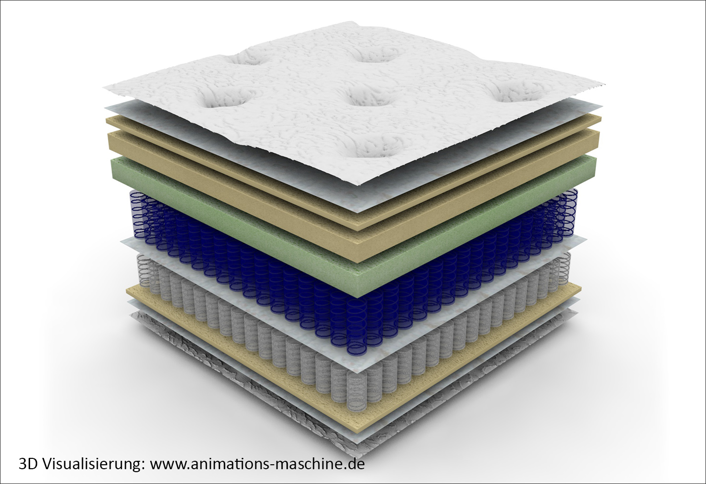 3D Produktvisualisierung Matratze 3