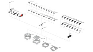 3D Visualisierung Explosionsansicht - Netzwerktechnik